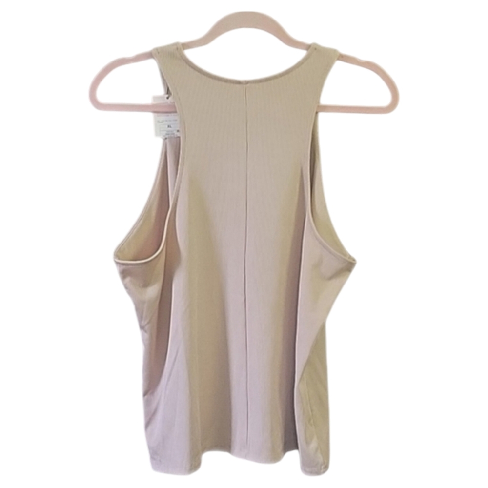 NWT- A New Day - Cream Ribbed Razerback Tank Top - Size XL - Picture 7 of 9